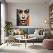 鮮やかな表現 – 抽象芸術ポートレートアート ポスター