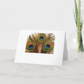 鮮やかな装飾的な孔雀の羽毛ブライデスメイドカード 招待状 (裏面)