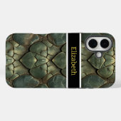鮮やかな複雑なヘビの革の模様 Case-Mate iPhoneケース (裏面 (横))