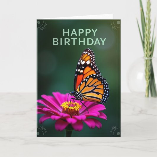 鮮やかな誕生日の昆虫カード カード (正面)