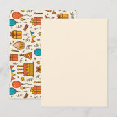 鮮やかな誕生日パーティー シームレスパターン ポストカード (正面/裏面)