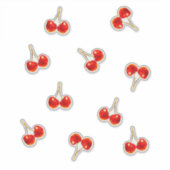 鮮やかな赤いさくらんぼ シール (正面)