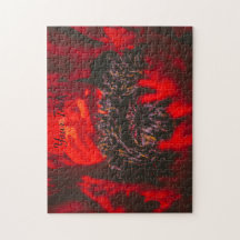 鮮やかな赤いケシの雄しべ