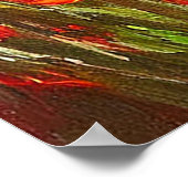 鮮やかな赤いケシ畑 ポスター (角)