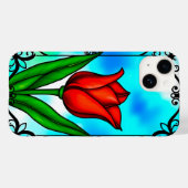 鮮やかな赤いチューリップ Case-Mate iPhoneケース (裏面 (横))