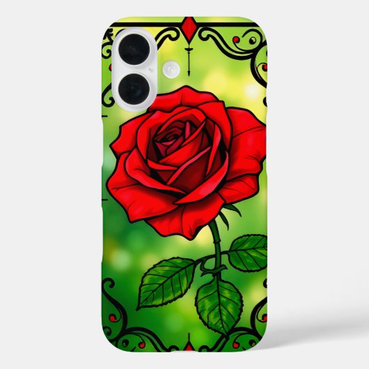 鮮やかな赤いバラ Case-Mate iPhoneケース (裏面)
