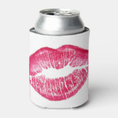 鮮やかな赤い唇の孤立イラストレーション 缶クーラー (缶正面)
