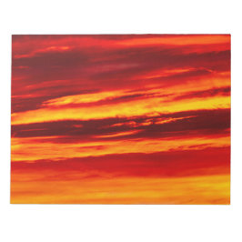 鮮やかな赤い夕焼け ノートパッド