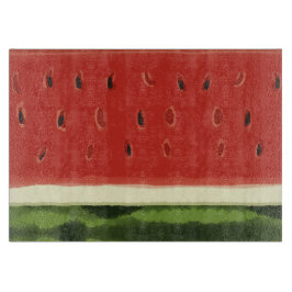 鮮やかな赤い水の色のスイカ切り盤 カッティングボード