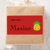 鮮やかな赤い甘いパイナップルカスタムのラベル ラベル (インサイチュ)