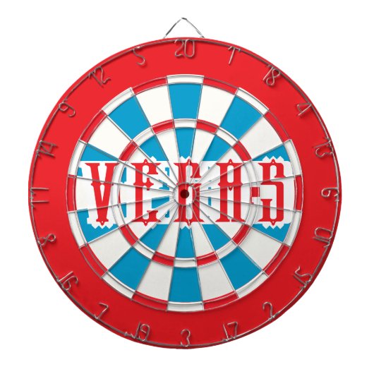 鮮やかな赤い縁のVEGASアメリカーナ ダーツボード (正面)