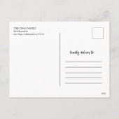 鮮やかな赤い花火が咲く中国の書道　新年のお祝い シーズンポストカード (裏面)