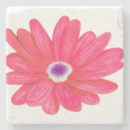 鮮やかな赤い花 ストーンコースター