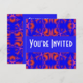 鮮やかな赤い青 招待状 (正面/裏面)