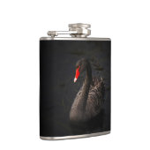 鮮やかな赤くのくちばしを持つ美しい黒い白鳥 フラスク (右)