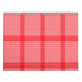 鮮やかな赤とオレンジの抽象デザインで渦巻き カレンダー (カバー)