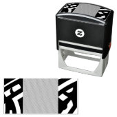 鮮やかな赤とピンを持つ装飾的なペイズリーデザイン セルフインキングスタンプ (インサイチュ)