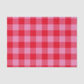 鮮やかな赤とピンクのバッファローのプレイド 薄葉紙 (正面)