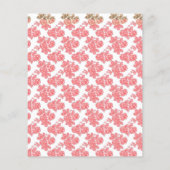 鮮やかな赤とピンクのフローラ包装紙機能 チラシ (裏面)