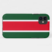 鮮やかな赤と白とフォレストグリーンのレーシングストライプ Case-Mate iPhoneケース (裏面(横))