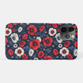 鮮やかな赤と白のポピー花 Case-Mate iPhoneケース (裏面(横))