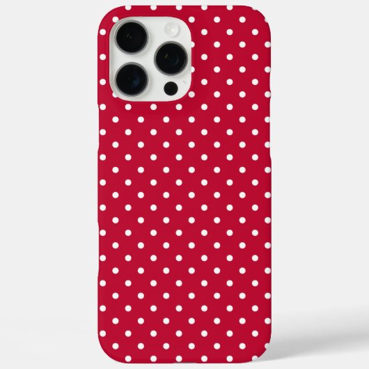 鮮やかな赤と白の水玉模様 Case-Mate iPhoneケース (裏面)