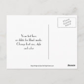 鮮やかな赤と黄色のストライプの感謝ポストカード ポストカード (裏面)