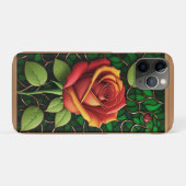鮮やかな赤と黄色のバラのデザイン Case-Mate iPhoneケース (裏面(横))