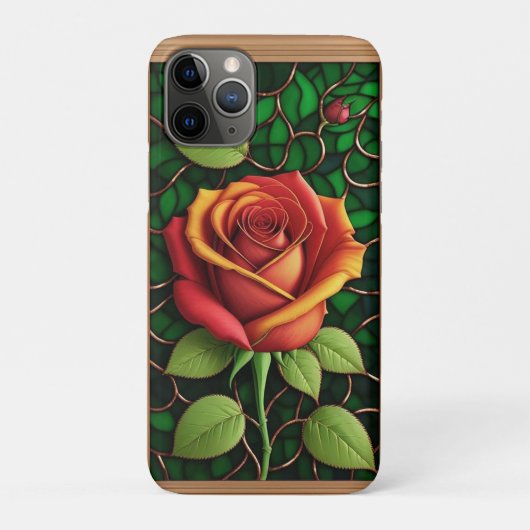 鮮やかな赤と黄色のバラのデザイン Case-Mate iPhoneケース (裏)