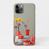 鮮やかな赤と黄色の花のアレンジメントデザイン Case-Mate iPhoneケース (裏)
