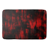 鮮やかな赤と黒のスクラッチスポット バスマット (正面)