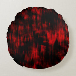 鮮やかな赤と黒のスクラッチスポット ラウンドクッション