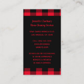 鮮やかな赤と黒のバッファローのプレイド 名刺 (正面)