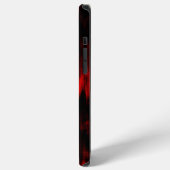 鮮やかな赤と黒の傷跡 iPhoneケース (左側面)