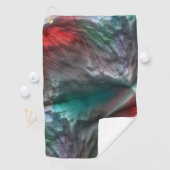 鮮やかな赤に銀色の緑のミントのデジタルスケリー ゴルフタオル (インサイチュ)