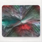 鮮やかな赤に銀色の緑のミントのデジタルスケリー マウスパッド (正面)