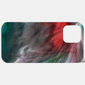 鮮やかな赤に銀色の緑のミントのデジタルスケリー Case-Mate iPhoneケース (裏面 (横))