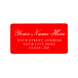 鮮やかな赤のオリジナル住所ラベルシール ラベル