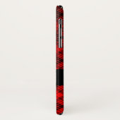 鮮やかな赤のクリスマスタルタン柄モノグラム Case-Mate iPhoneケース (裏面/左)