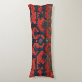 鮮やかな赤のペルシャIII幾何学的形状  ボディピロー (正面縦)