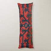 鮮やかな赤のペルシャIII幾何学的形状  ボディピロー (裏面 (縦))