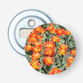 鮮やかな赤みがかったオレンジの生姜のチューリップ 栓抜き