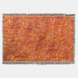 鮮やかな赤みを帯びたテクスチャで黄色い色合い スローブランケット