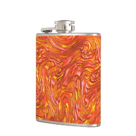 鮮やかな赤みを帯びたテクスチャで、黄色の色合いを持つ フラスク