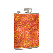 鮮やかな赤みを帯びたテクスチャで、黄色の色合いを持つ フラスク (右)