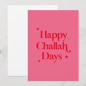 鮮やかな赤ピンクのハッピーチャラデイズユーモアハンッカッパ シーズンカード (正面/裏面)