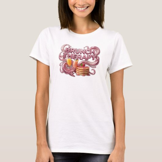 鮮やかな赤色のブランチセラピーTシャツ Tシャツ (正面)