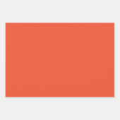 鮮やかな赤、オレンジ、青の格子縞 ラッピングペーパーシート (正面2)