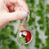 鮮やかな赤 キーホルダー (手)