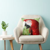 鮮やかな赤 クッション (椅子)